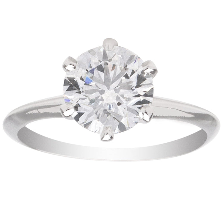 Classic 6 Prong Solitaire Mounting 14K White Gold