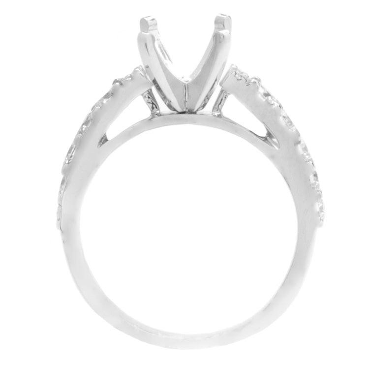 Andrea 14K White Gold Oval Engagement Ring; 2.06 ctw