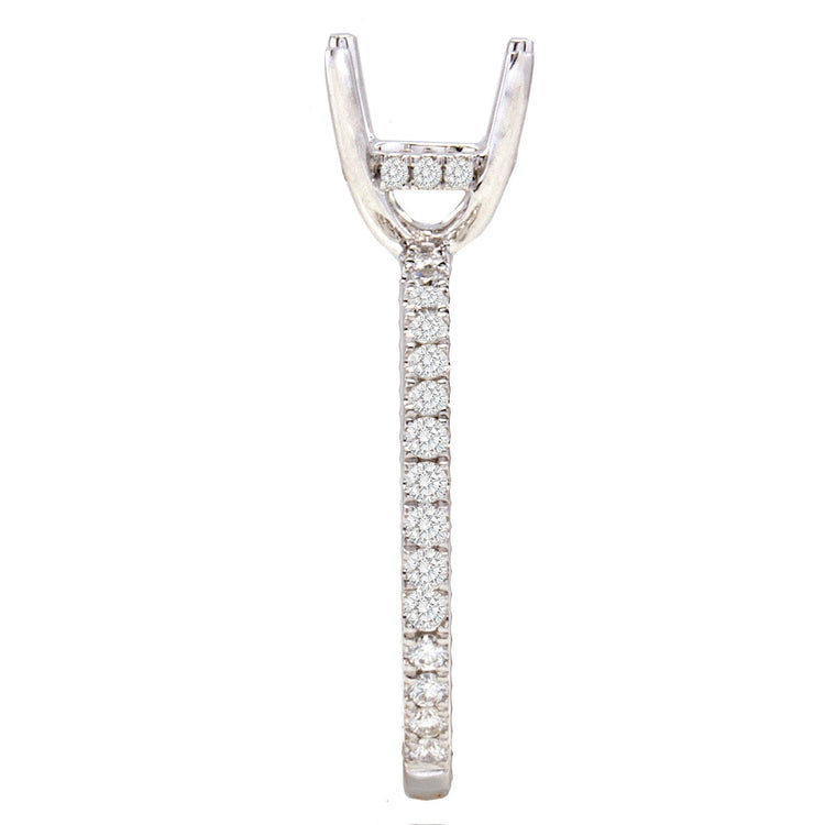 Remily Hidden Halo Diamond Engagement Ring in 14K White Gold; .26 ctw