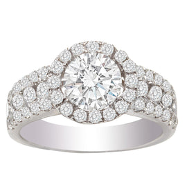 Amorelle 1.05 ctw Halo Diamond Engagement Ring