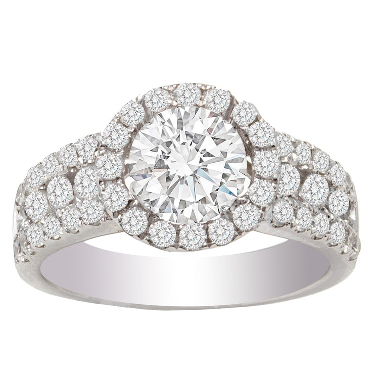 Amorelle 1.05 ctw Halo Diamond Engagement Ring