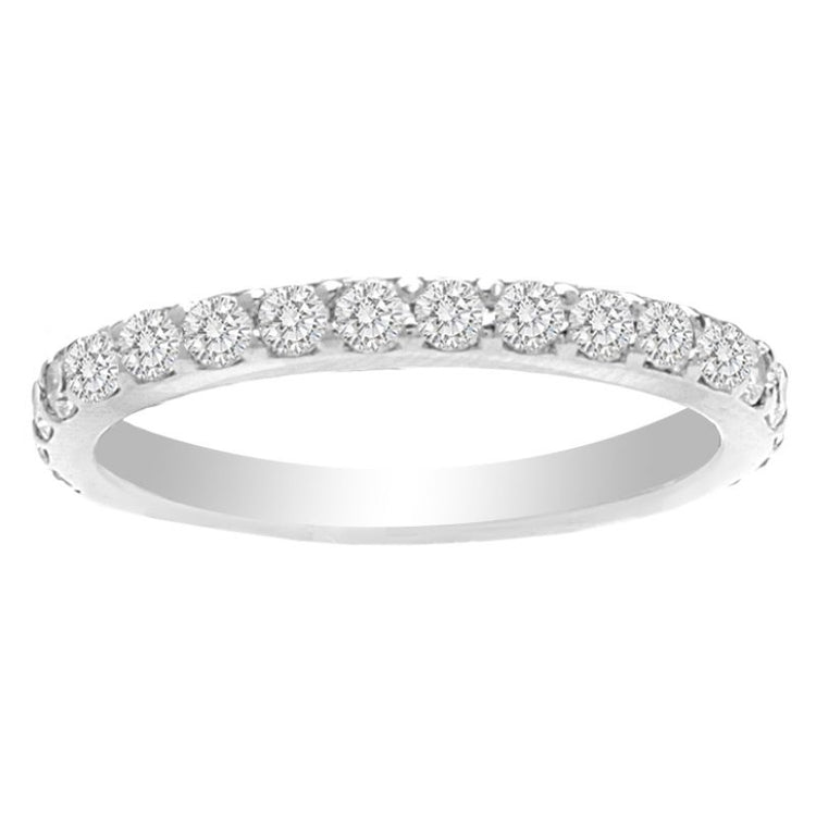 Wedding Band in 14K White Gold- Leda; 0.72 ctw