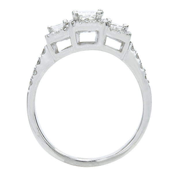 Misha Three-Stone Engagement Ring