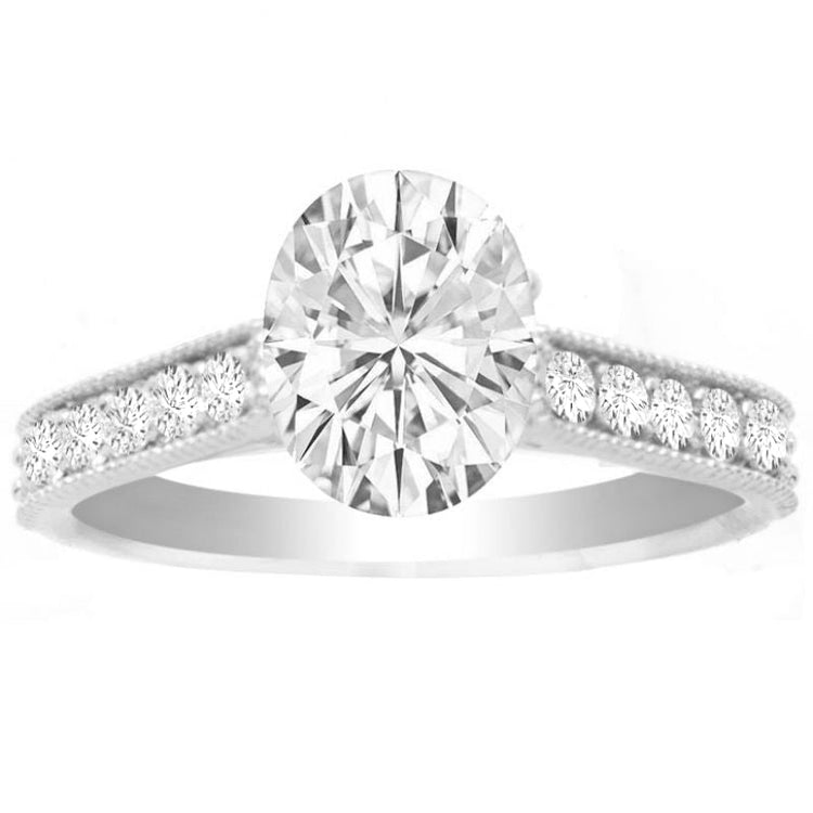 Noa Diamond Ring Setting in 14K White Gold; 0.40 ctw