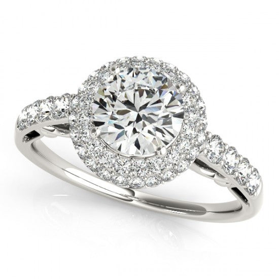 Hazel Halo Diamond Engagement Ring