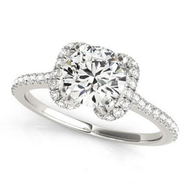Delphine Trilogy Diamond Engagement Ring 0.48 Carat Marquise Diamond J Color VVS1 Clarity