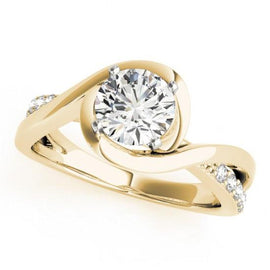 Bianca Solitaire Diamond Engagement Ring 0.98 Carat Radiant Diamond L Color SI1 Clarity