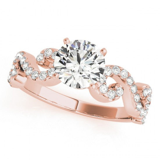 Angelina Halo Diamond Engagement Ring 0.4 Carat Cushion Diamond G Color SI2 Clarity