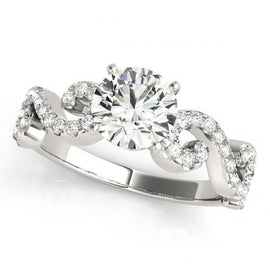 Angelina Halo Diamond Engagement Ring 0.75 Carat Cushion Diamond K Color VS2 Clarity