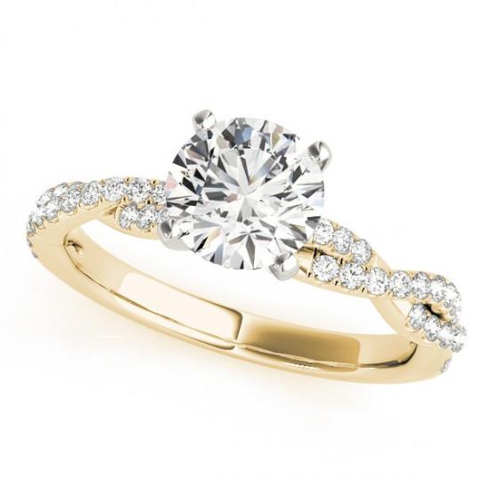 Alecia Trilogy Diamond Engagement Ring 0.9 Carat Heart Diamond L Color SI1 Clarity