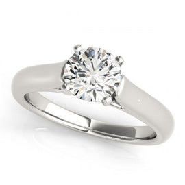 Adelle Trilogy Diamond Engagement Ring 0.2 Carat Round Diamond I Color SI2 Clarity
