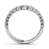 14K White Gold Diamond Band; 0.65 ctw