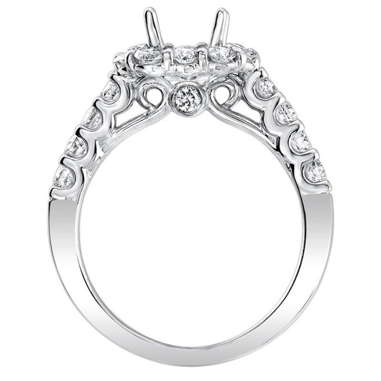 Gloria Diamond Halo Engagement Ring in 14K White Gold: 1.20ctw