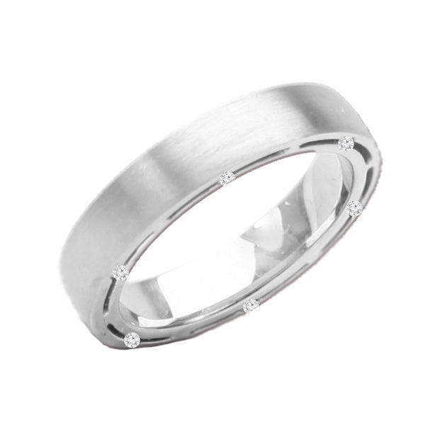 Celebrity Men's Diamond Wedding Band; 0.10 ctw
