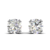 Double prong Diamond stud earrings in 18k white gold