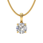 Round petit pendant in 18k white gold