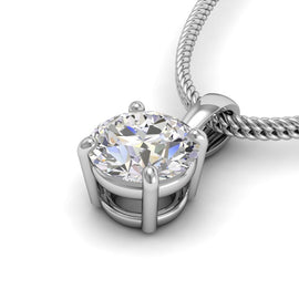 Round petit pendant in 18k yellow gold