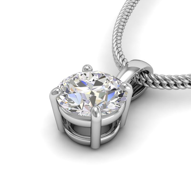 Round petit pendant in 18k yellow gold