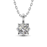princess pendant in 18k white gold