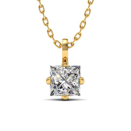princess pendant in 18k yellow gold