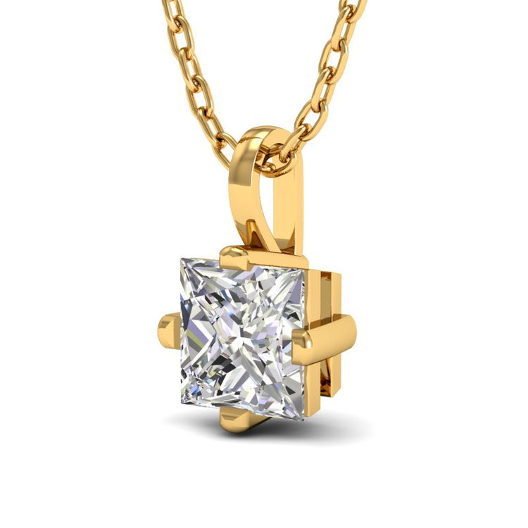 princess pendant in 18k yellow gold