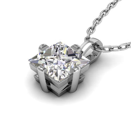 princess pendant in 18k white gold