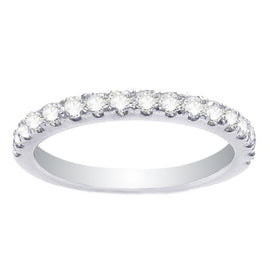 Diamond Wedding Band in 14K White Gold- Nessa; 0.45 ctw