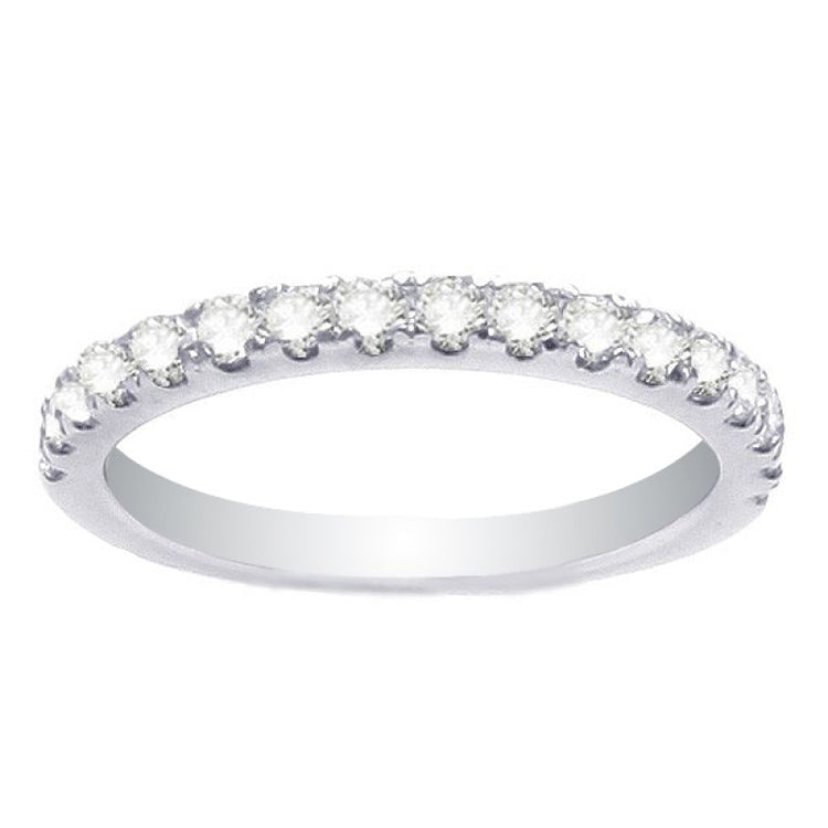 Diamond Wedding Band in 14K White Gold- Nessa; 0.45 ctw