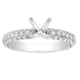 Alisa Pave Diamond Engagement Ring in 14K White Gold; .75 ct
