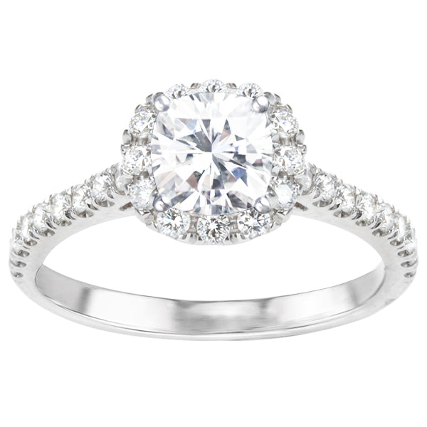 Kaley Cushion Halo Engagement Ring