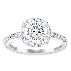 Carmela Cushion Halo Engagement Ring