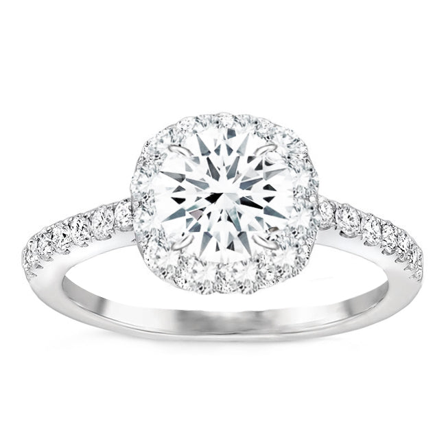 Carmela Cushion Halo Engagement Ring