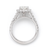 14K Radiant Diamond Engagement Ring; 1.28ctw