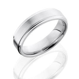 Cobalt Chrome Men's Wedding Band with Satin Polish