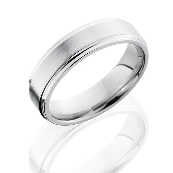 Cobalt Chrome Men's Wedding Band with Satin Polish