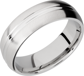 Cobalt Chrome Men's Band With Satin/ Polish