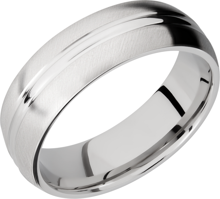 Cobalt Chrome Men's Band With Satin/ Polish
