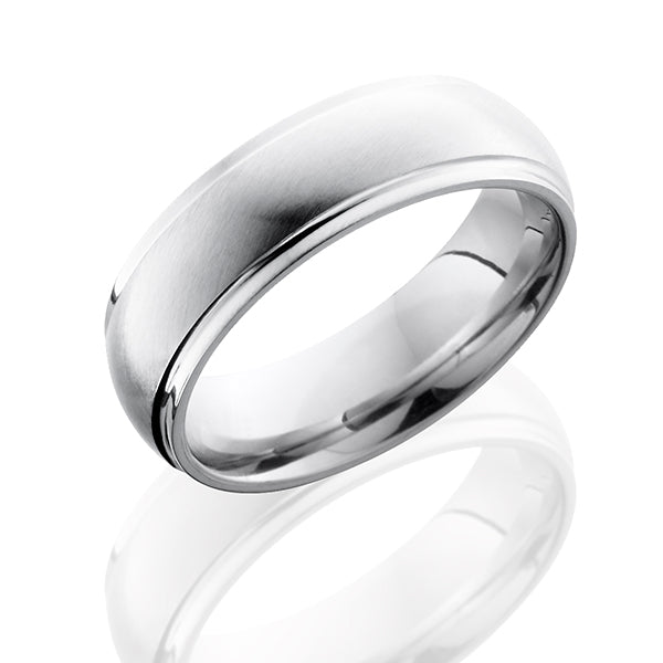 Cobalt Chrome Men's Band With Angle Satin Polish