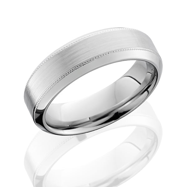 Cobalt Chrome Men's Wedding Band with Satin Polish
