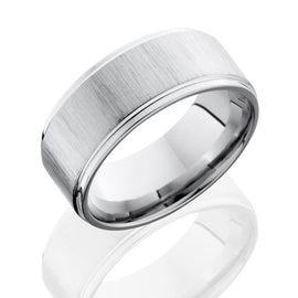 Cobalt Chrome Men's Wedding Band, SS with Satin Polish