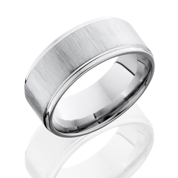 Cobalt Chrome Men's Wedding Band, SS with Satin Polish