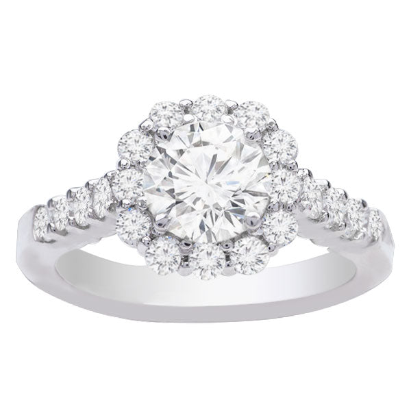 Emma Diamond Halo Engagement Ring; 0.85ctw