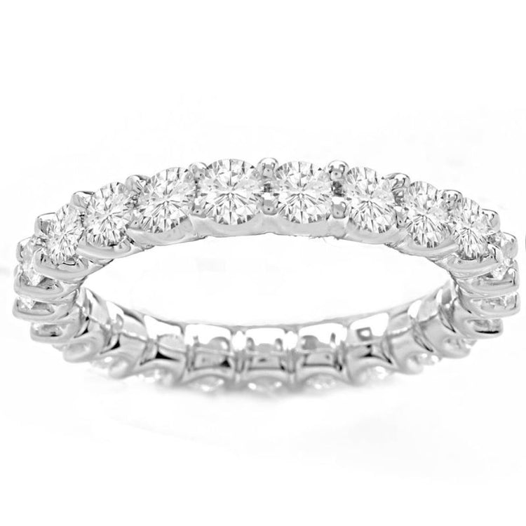 14K U Prong Diamond Eternity Band; 3.54 ct