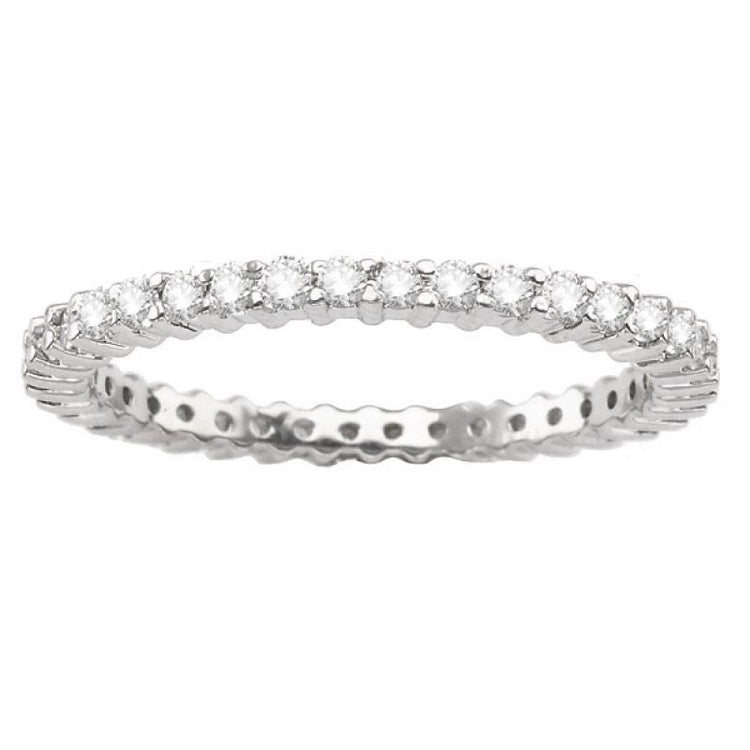 14K White Gold Diamond Eternity; .75 ctw