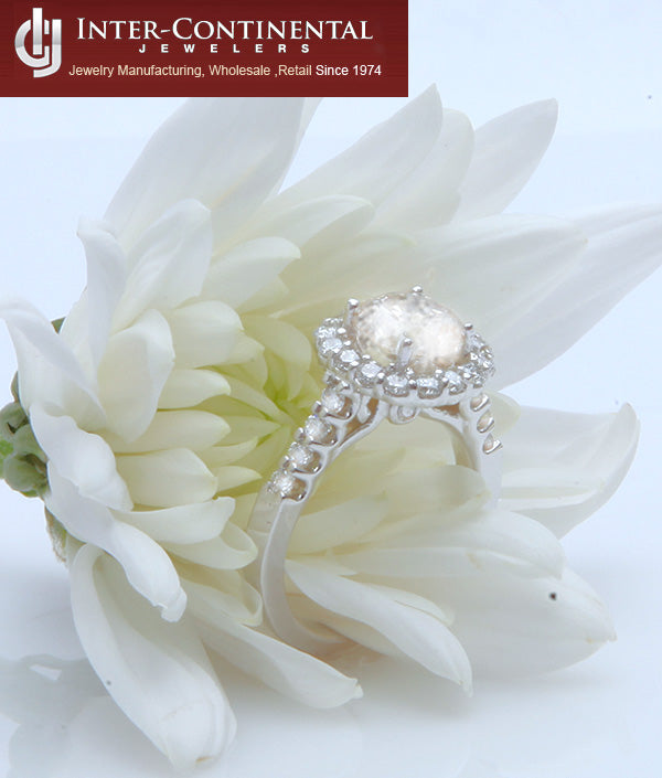 Emma Diamond Halo Engagement Ring; 0.85ctw