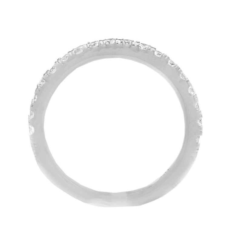 Wedding Band in 14K White Gold- Merinne; 0.60 ctw