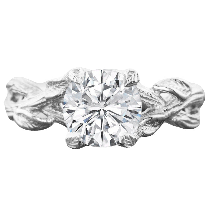 Inverna Solitaire Nature Setting in 14K White Gold