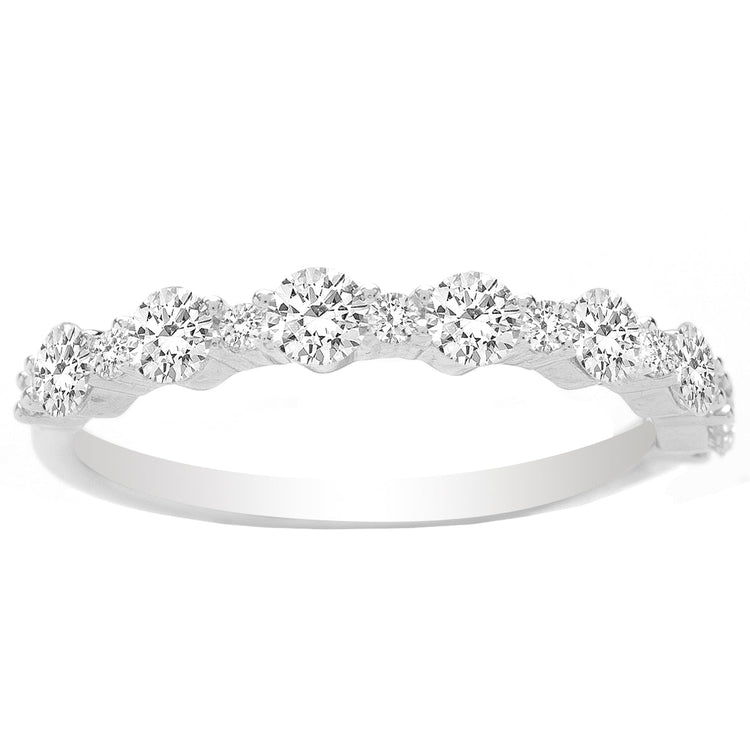Suzelle Diamond Wedding Band in 14K White Gold; 0.66ctw