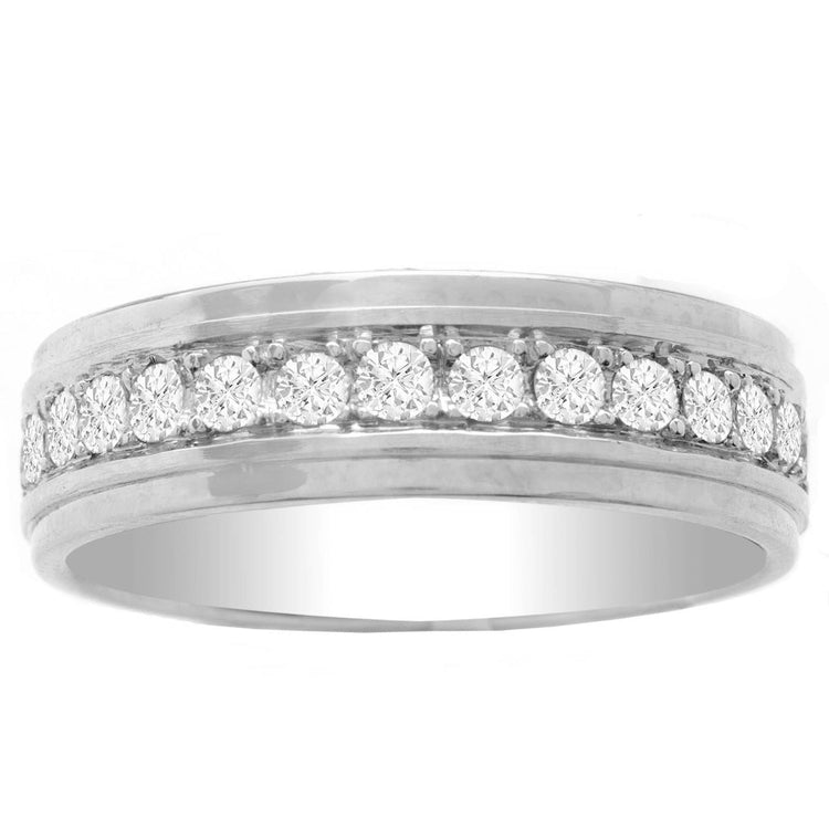 Men's Band 1.00ct Diamonds 14k WG
