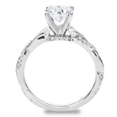 Alyssa Intertwined Engagement Ring in 14K White Gold; 0.20 ctw